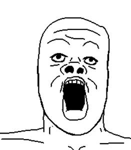 a24 slowburn soyjak, 1soyjak, bald, monochrome, nas?, no beard, no glasses, open mouth, soyjak, teeth