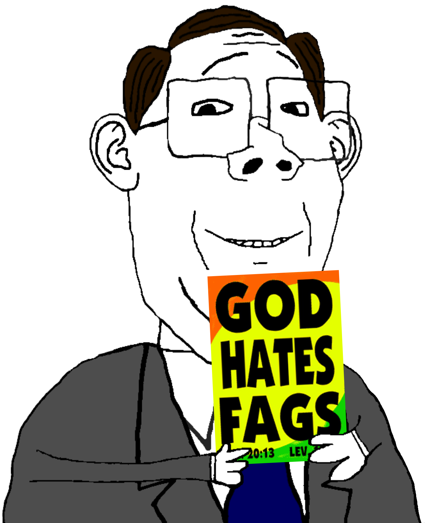 gapejak, protestantjak, wholesome soyjak, arm, baptist, book, brimmiest comments section☣️☣️☣️ do not enter☣️☣️☣️, brown hair, christianity, closed mouth