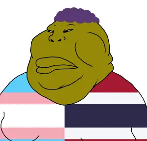 meximutt, chinkmutt, fat, narrow eyes, obese, purple hair, slant eyes, thailand, tranny, white background
