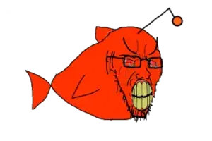 soyak, fishjak, angry, animal, antenna, bloodshot eyes, clenched teeth, crying, fish, full body