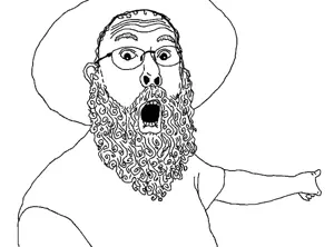 unknown, arm, beard, clothes, dan hurd, ear, glasses, hands, hat, open mouth