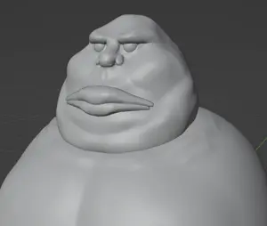 meximutt, 3d, 3d model, angry, blender (software), chin, chud (soybooru), closed mouth, double chin, fat
