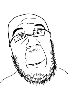 fagson, bald, gay, glasses, happy, smile, stubble, white background