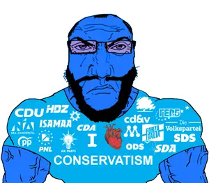chudjak, markiplier soyjak, chudjak front, muscular chud, muscular science lover, science lover, punisher face, beard, blue shirt, blue skin