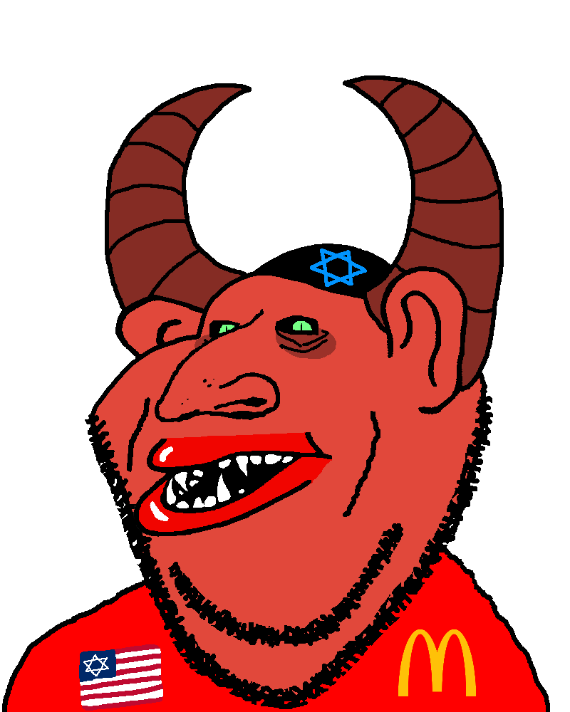 impish soyak ears, impish amerimutt, amerimutt, black sclera, clothes, demon, demon horns, ear, eye bags, fangs