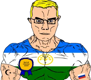 chudjak, chudjak front, muscular chud, arm, award, bashkortostan, blonde hair, blue eyes, buff, closed mouth