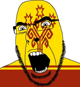 cobson, chuvashia, flag, full head, glasses, hair, looking to the right, open mouth, plant, russia