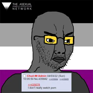 chudjak, andrew tate, asexual, closed mouth, flag, glasses, gray, gray skin, lgbt, soot colors