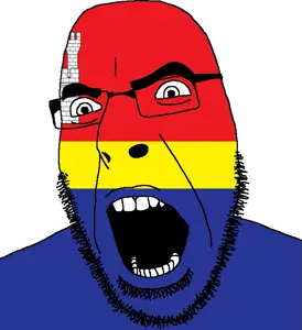 cobson, castle, flag, full head, glasses, hair, kaliningrad oblast, looking to the right, oblast, open mouth