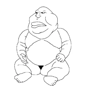 meximutt, angry, baby, fat, full body, lips, naked, obese, seething, soyjak