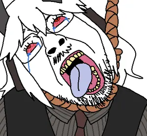 bernd, hanging troonjak, troonjak, ack, bloodshot eyes, clothes, crying, funamusea, glasses, hair