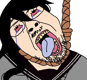 bernd, hanging troonjak, troonjak, ack, bloodshot eyes, clothes, crying, eruko, funamusea, glasses
