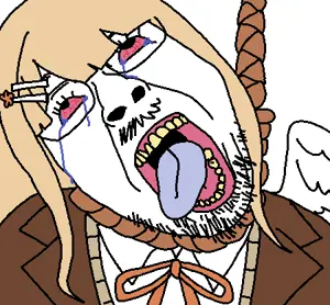 bernd, hanging troonjak, troonjak, ack, bloodshot eyes, clothes, crying, funamusea, glasses, hair