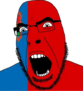 cobson, flag, full head, glasses, hair, kemerovo oblast, looking to the right, oblast, open mouth, russia