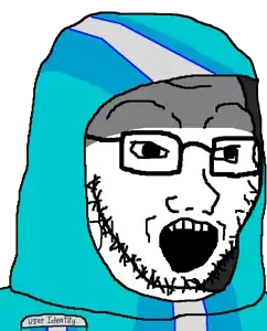 soyak, award, clothes, gempass, glasses, hood, open mouth, shadow, soyjak party