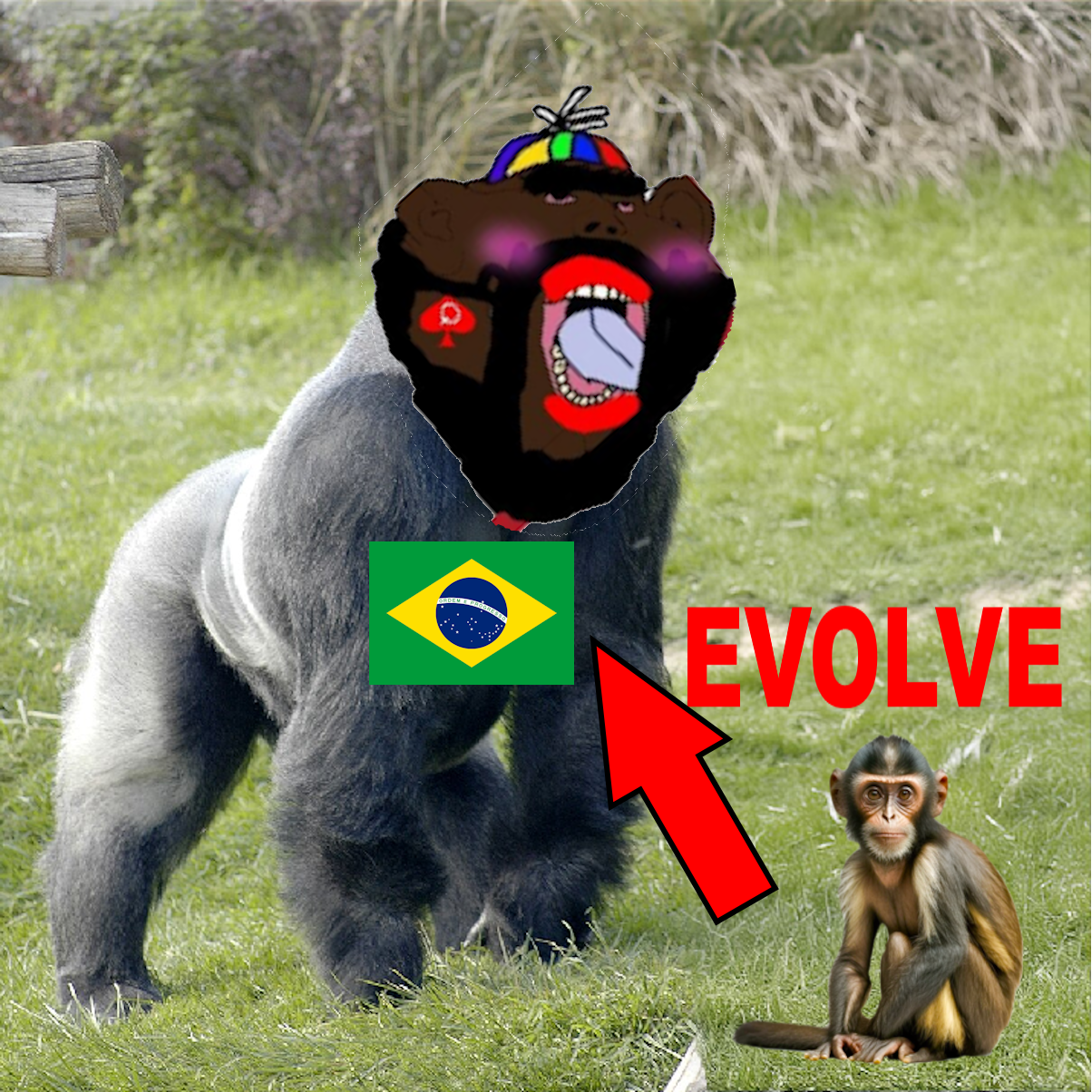 bulgarian, impish soyak ears, kranos, arrow, beard, black skin, bloodshot eyes, brazil, bushy eyebrows, clothes