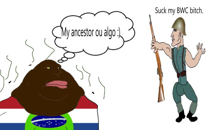 chad thundercock, meximutt, morbidmutt, ), arm, black skin, blue eyes, bolt action, brazil, brown eyes