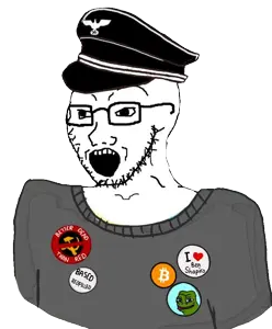 pepe, soyak, amphibian, animal, badge, based, ben shapiro, bitcoin, cap, clothes