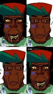 esl fnf pedo, chudjak, markiplier soyjak, chudplier, animated, rare crystals collector (tiktoker), tiktok, video, friday night funkin'