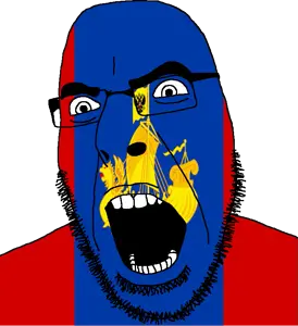 cobson, flag, full head, glasses, hair, kostroma oblast, looking to the right, oblast, open mouth, russia