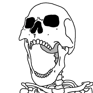 gapejak, skeletonjak, bone, bones, dead, open mouth, portrait, skeleton, skull, soyjak
