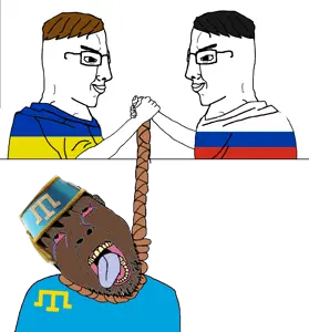 bernd, chudjak, 3soyjaks, bloodshot eyes, chud, crimea, crimean, crimean tatar, handshake, holding object