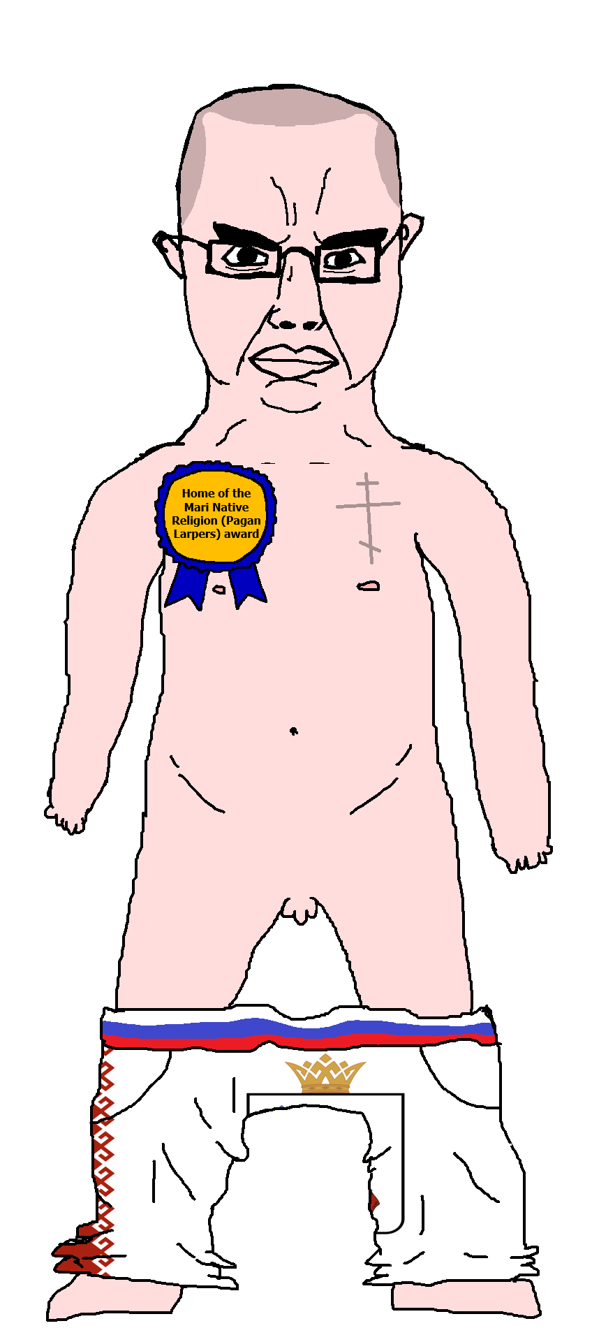 chudjak, chudjak front, obsessedchud, award, balding, christianity, chud, eastern orthodox, flag, full body