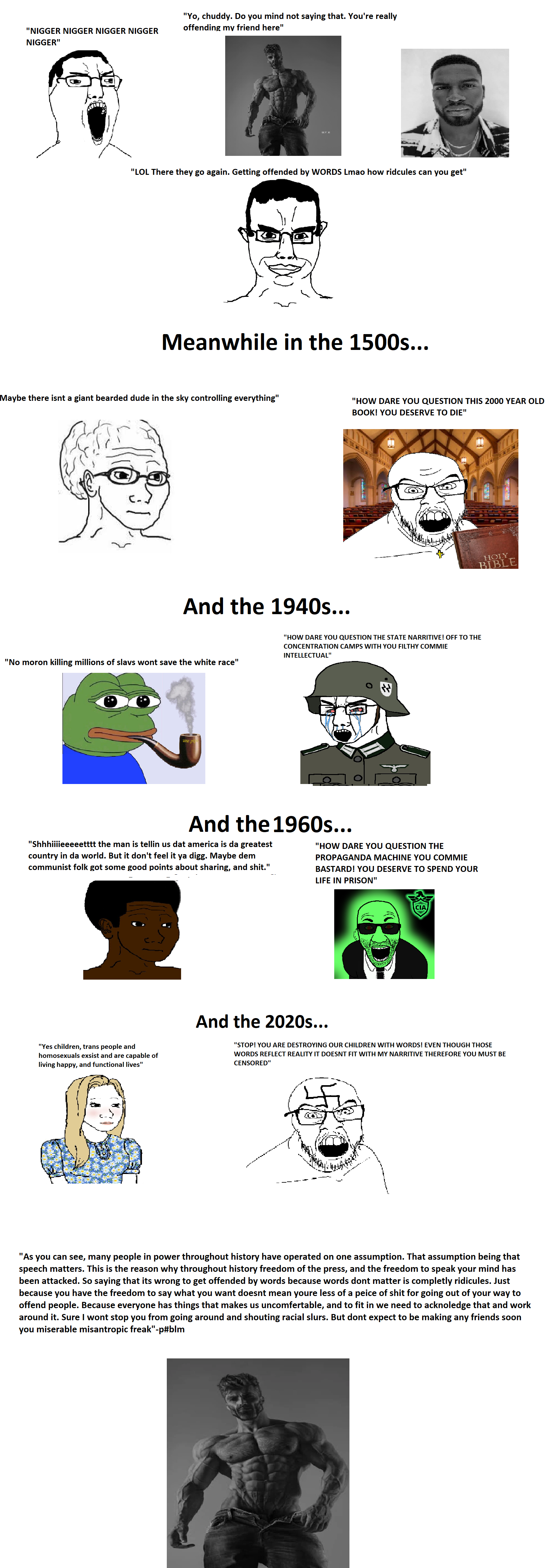 gigachad, pepe, tradwife wojak, wojak, chudjak, el perro rabioso, feraljak, chudjak front, yellcel, glowie