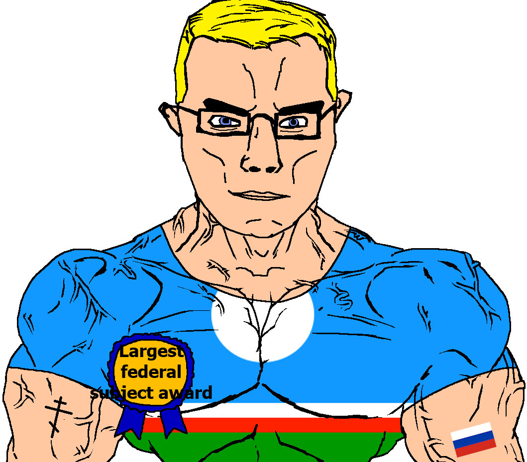 chudjak, chudjak front, muscular chud, arm, award, blonde hair, blue eyes, buff, christianity, closed mouth
