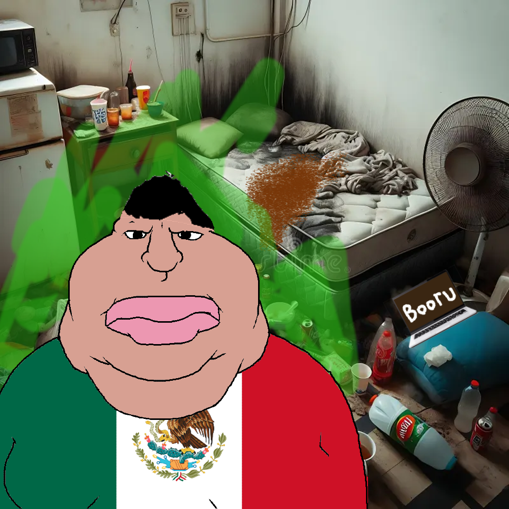 meximutt, meximutt front3, adventure thread, background, bed, bedroom, braptoko, brown skin, faggotoko, front view