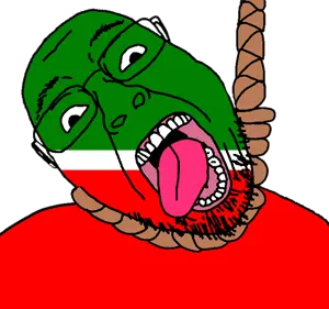 bernd, hanging ugly personjak, ugly personjak, ack, dead, flag, glasses, hair, hanging, open mouth