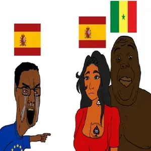 alicia, chudjak, black skin, chud, cuck, glasses, mexico, morocco, nigger, queen of spades