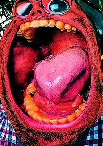 gapejak, bernd schmidt, blue eyes, clothes, deep fried, deformed, distorted, glasses, nightmare fuel, open mouth