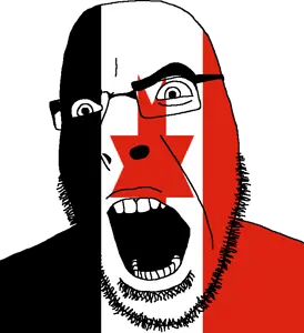 cobson, flag, full head, glasses, hair, looking to the right, open mouth, russia, soyjak, stubble