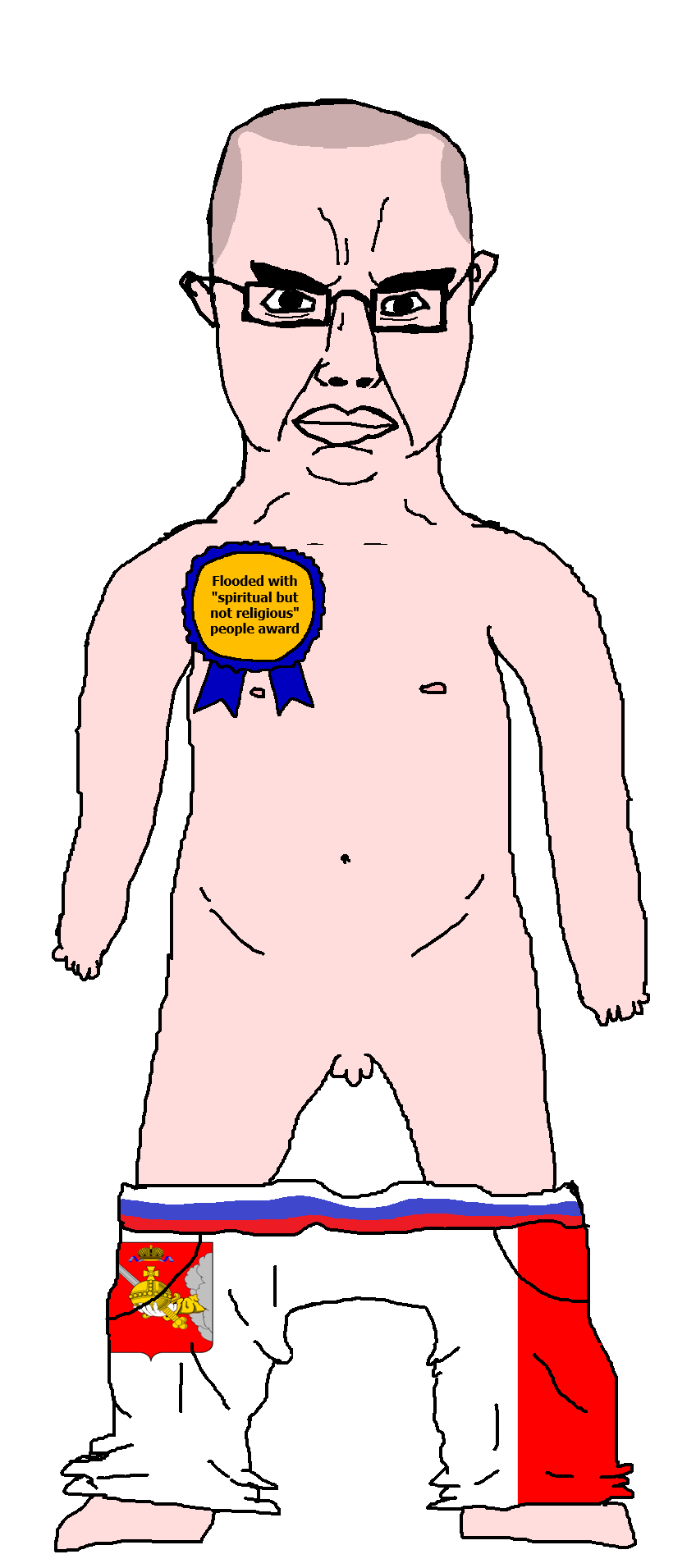 chudjak, chudjak front, obsessedchud, award, balding, christianity, flag, full body, glasses, hair
