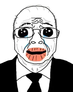bernd, oh my god she is so attractive, clothes, crying, glasses, nigga, old, soyjak, suit, tim waltz