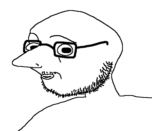 roxyjak, unknown, 1soyjak, bald, big nose, black eyes, closed mouth, eyebrows, glasses, lips