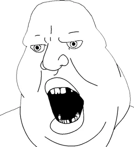 cobson, meximutt, muttson, angry, chin, double chin, fat, obese, open mouth, soyjak