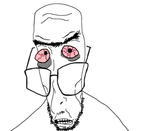 markiplier soyjak, euromutt, euromutt2, euromutt, 1soyjak, angry, bald, black eyes, bloodshot eyes, forehead lines