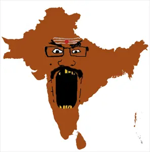 markiplier soyjak, ethnoracial maps, mapjaks, angry, bangladesh, brown skin, glasses, hindu, india, indian