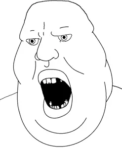 cobson, meximutt, muttson, muttverse, angry, chin, double chin, fat, obese, open mouth