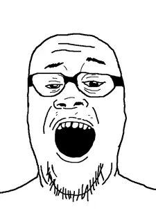 alicia, bald, black and white, glasses, stubble, miko