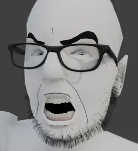 cobson, 3d, angry, blender, stubble, cobsontalks