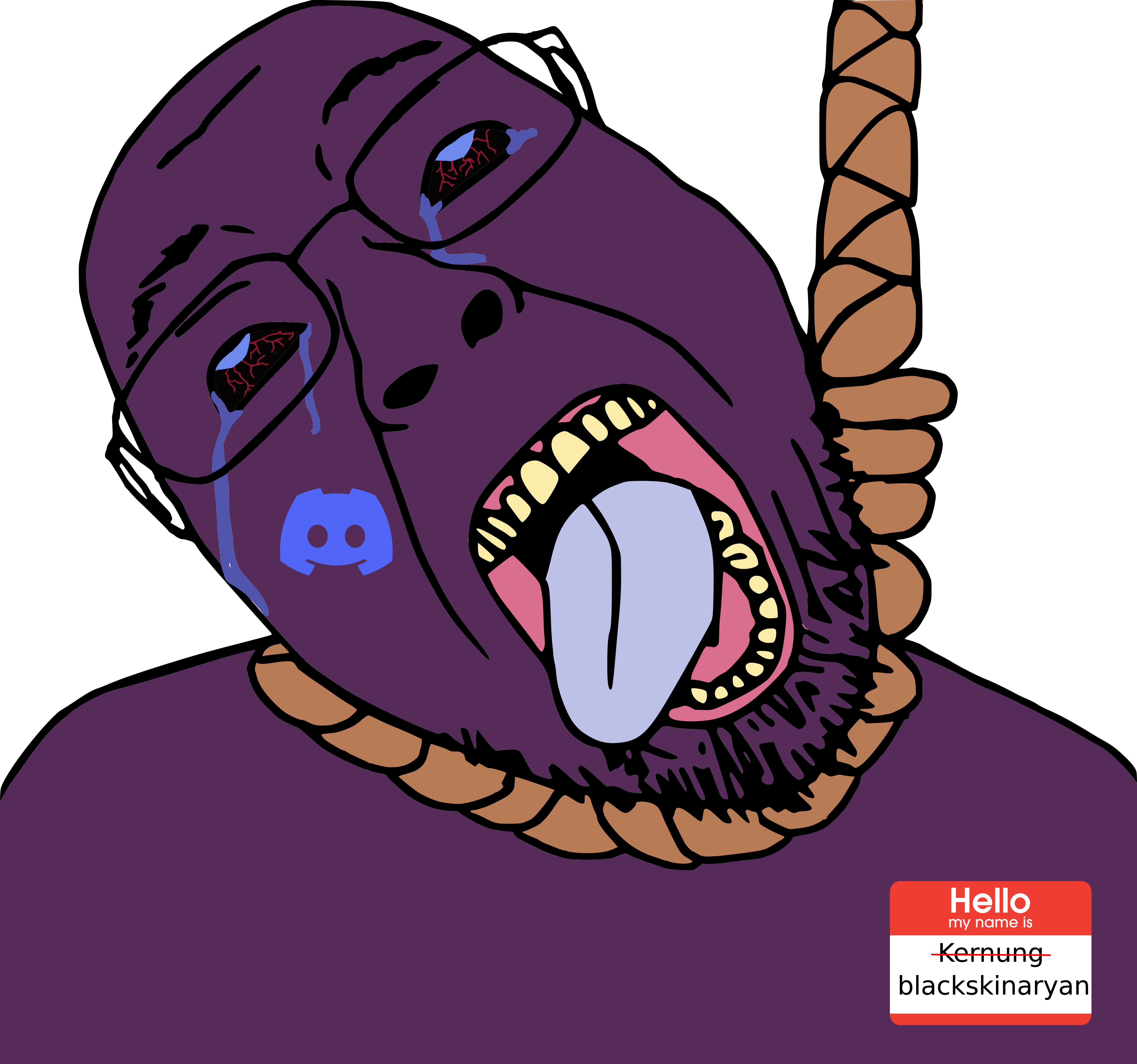 william afton, bernd, hanging troonjak, troonjak, ack, blackskinaryan (pedophile), bloodshot eyes, blue pupils, discord, glasses