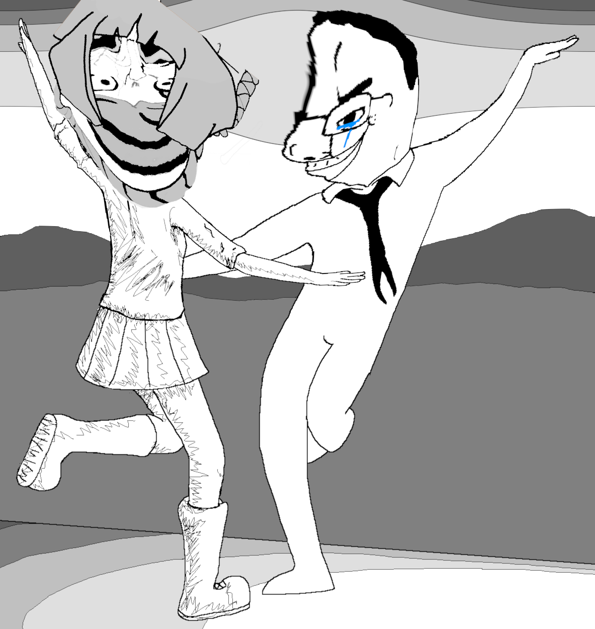 mymy schoppenboer, chudjak, chudjak front, jartycuck, patrick, jartycuck, slopjak, black and white, bloodshot eyes, clothes