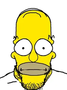 homer simpson, markiplier soyjak, balding, beard, closed mouth, ear, neutral, png, stubble, yellow skin