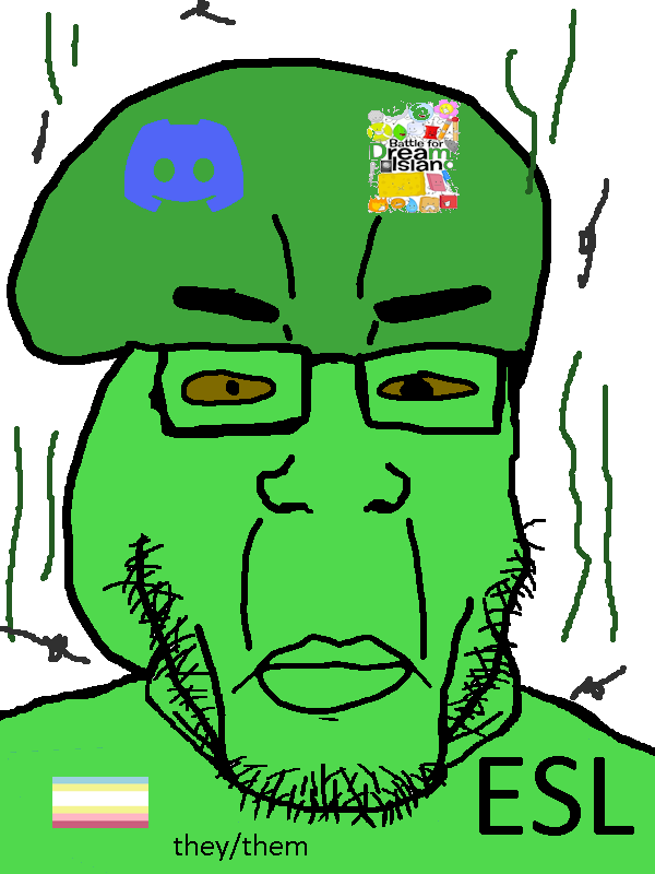 chudjak, markiplier soyjak, chudplier, esl pedo league, bfdi trinidadian pedo, closed mouth, discord, esl, glasses, green skin