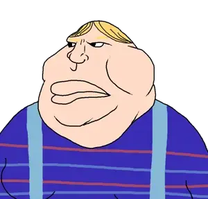meximutt, blonde hair, cartoon, closed mouth, fat, gynaecomastia, hair, hayri, latino, obese