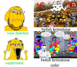 soyak, colorjak, jannyjak, janny, not meant for you to approve janny just pointing out how this doesnt make sense to me (i made both of these btw)can you make the rules more clear, soyjak, hamas 2