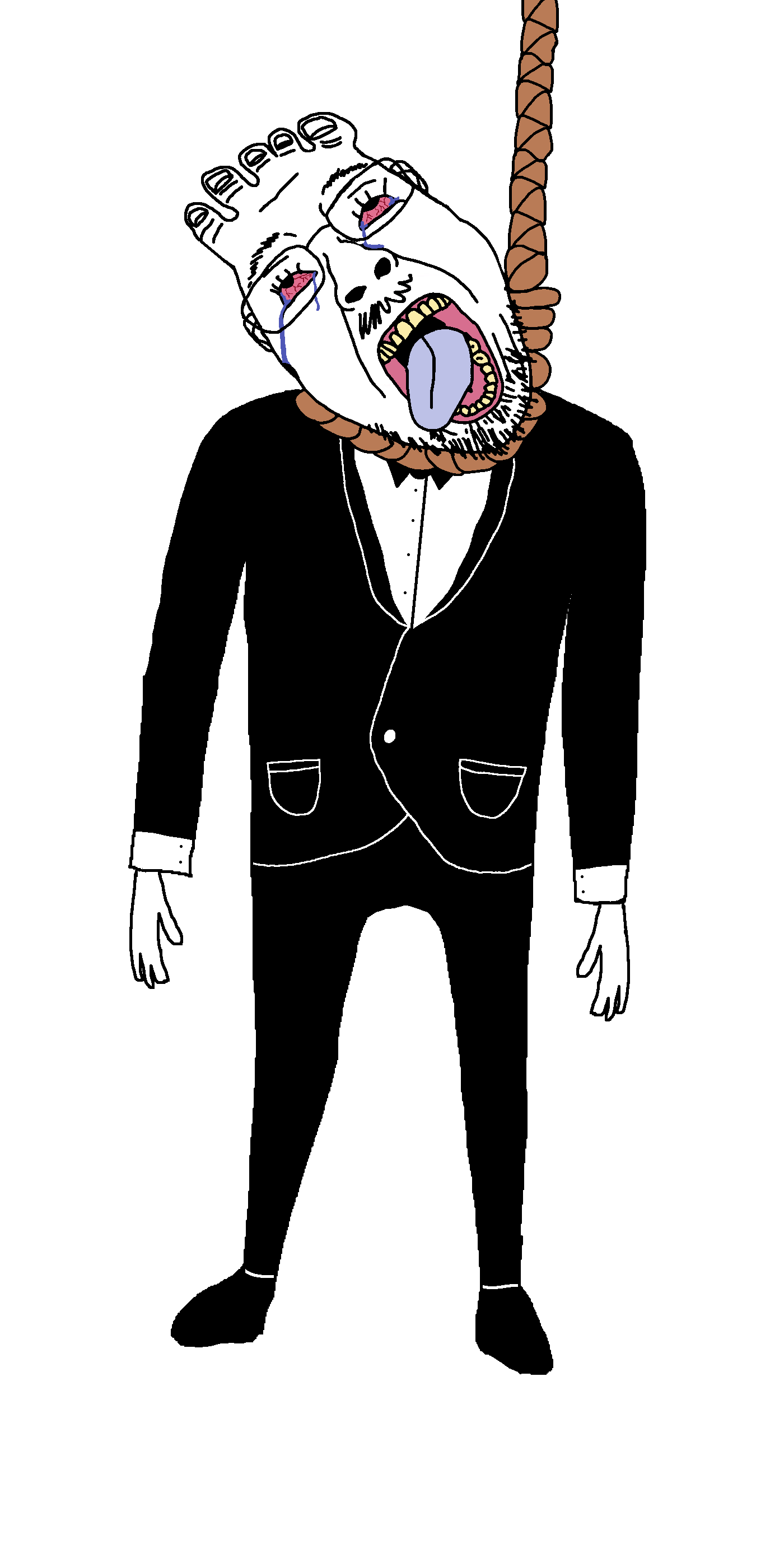 keys, bernd, hanging troonjak, troonjak, chudtwt, ack, black shirt, black shoes, bloodshot eyes, bow tie